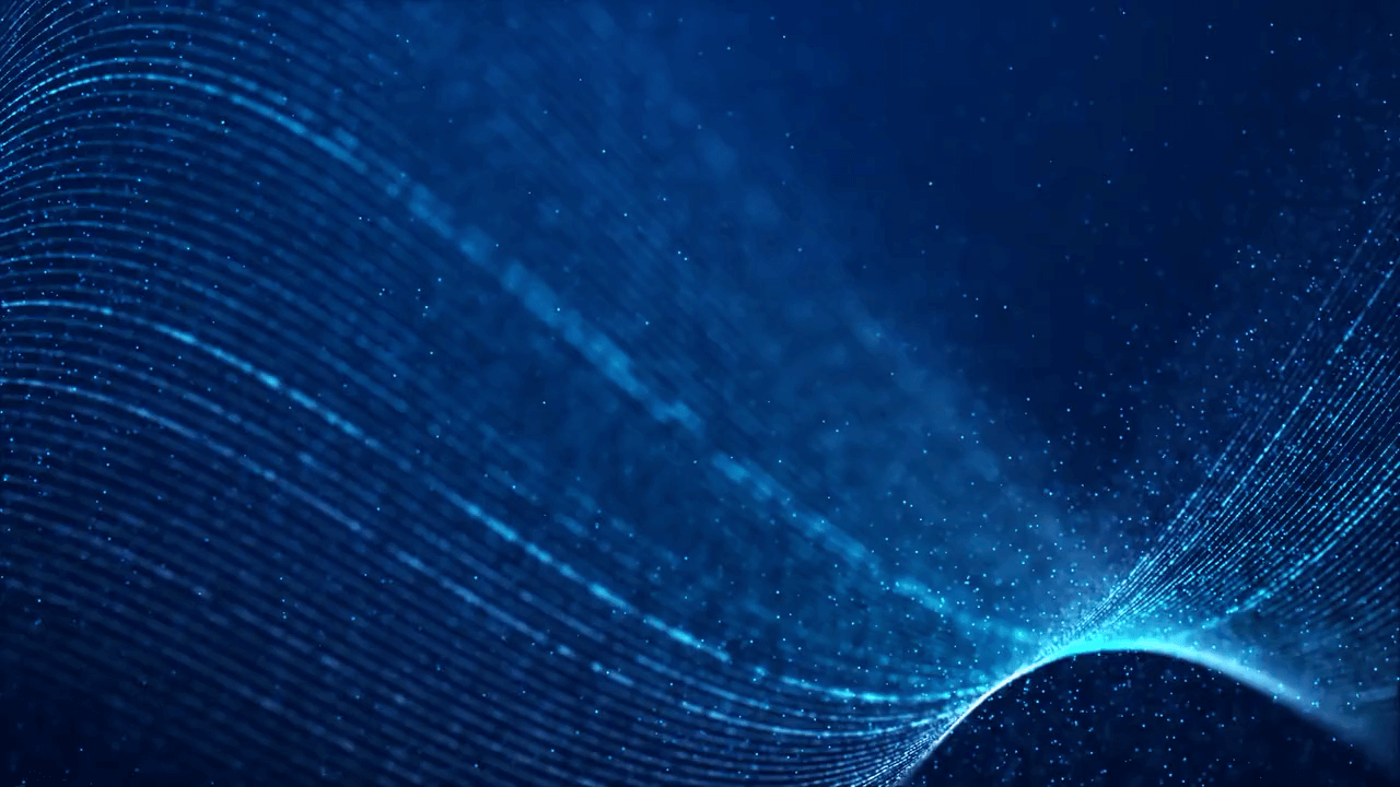 Dynamische Linien auf blauem Hintgerund